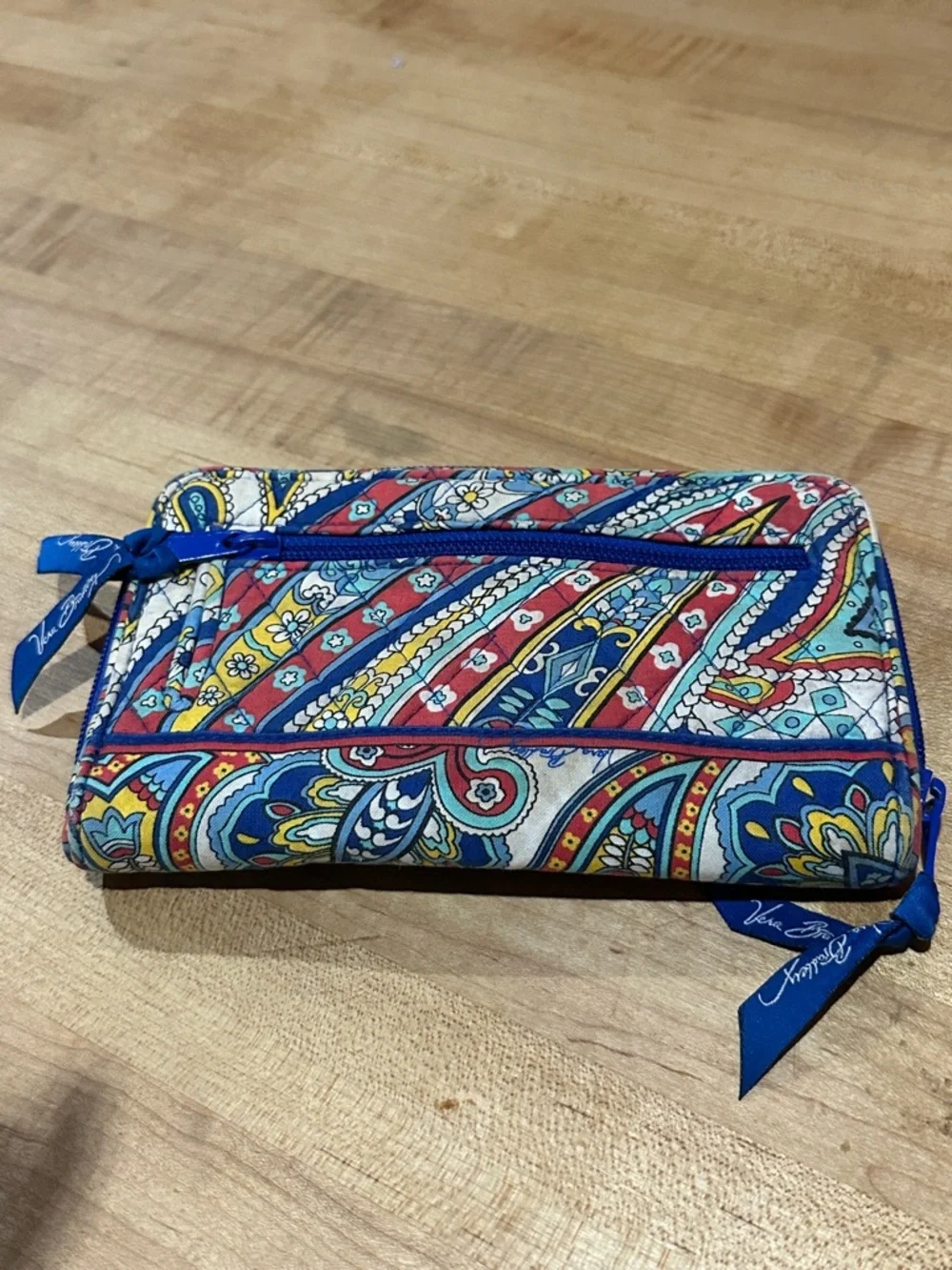 Vera Bradley Multicolor Paisley Quilted Zip Around Wallet - Picture 3 of 8